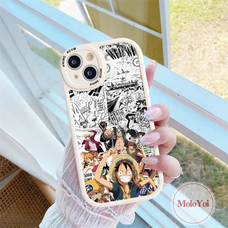 IPHONE Casing Ponsel One Piece Luffy Kompatibel Untuk Iphone14 13 11 12 Pro Max11 XR 7 8 6s 6 plus XS Max X SE 2020 Trendi Kartun Anime Lucu Lembut Tpu Penutup Belakang