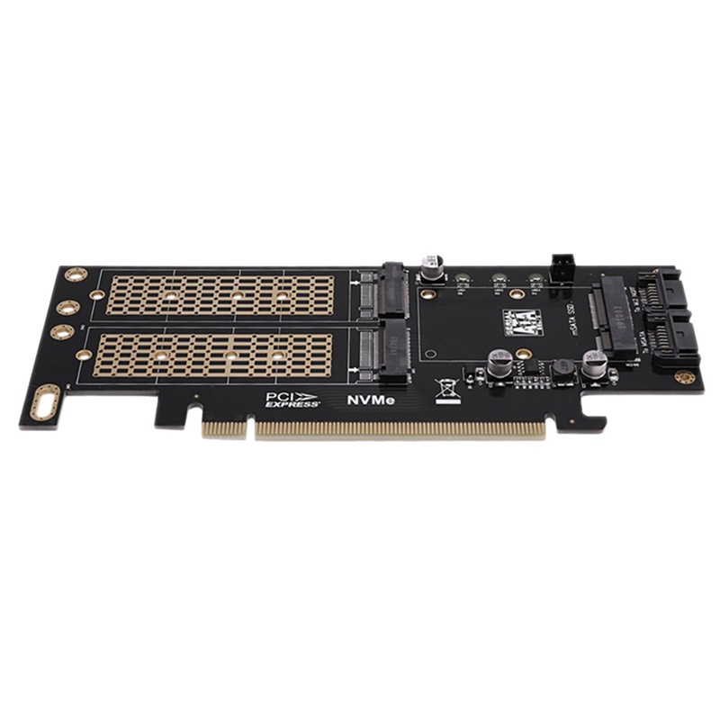 M.2 NVMe SSD NGFF To PCIE 3.0 X16 Adapter M Kunci B MSATA PCI Expansion SATA 3in1 Converter Riser