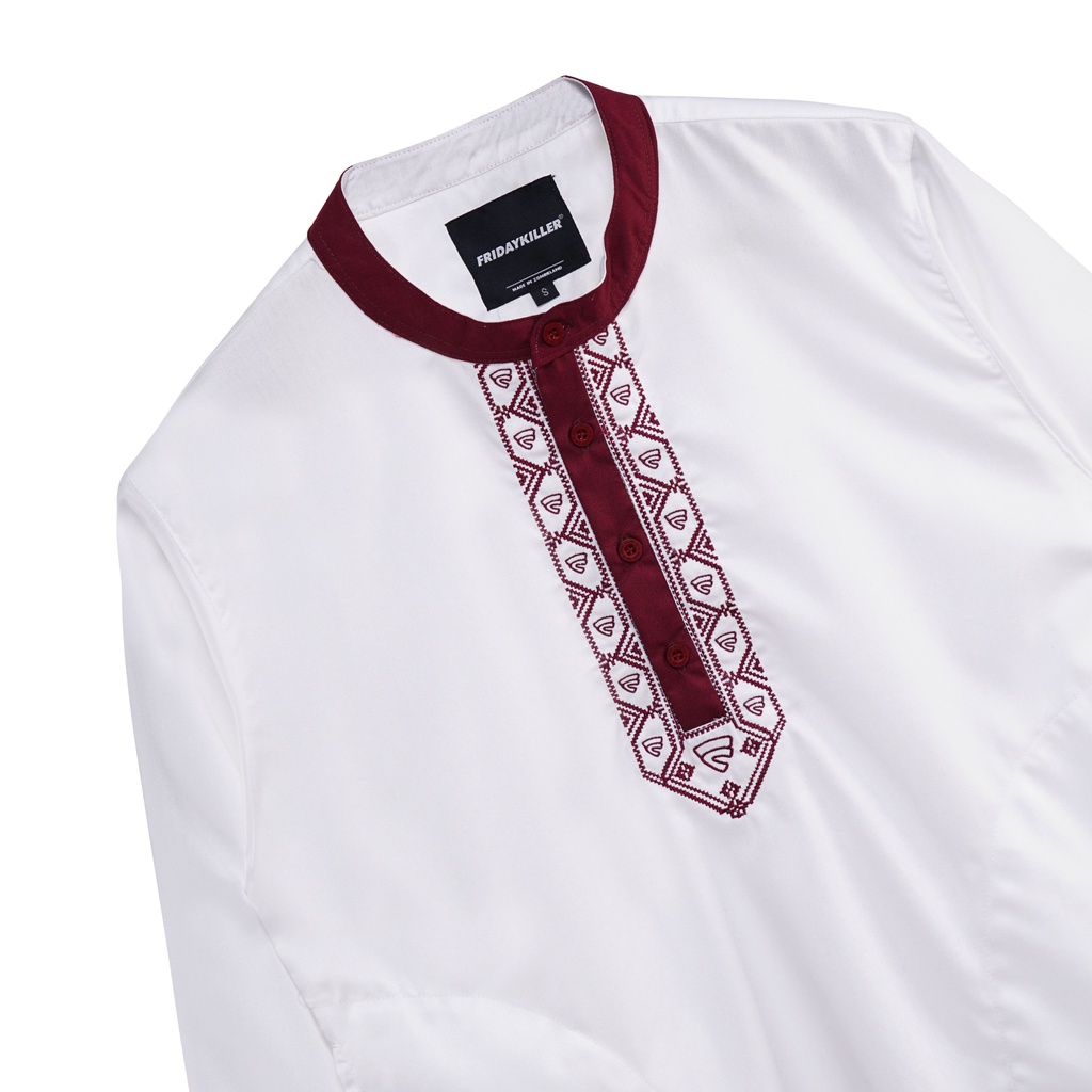 KEMEJA KOKO FRIDAY KILLER | HOLY LS WHITE MAROON