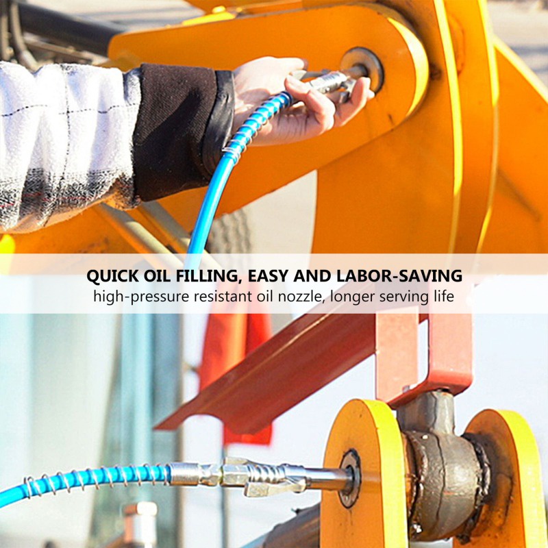 [AYBX] Double Handle Grease Tool Coupler Heavy Duty Quick Release Grease Gun Tanpa/Dengan Selang 30cm