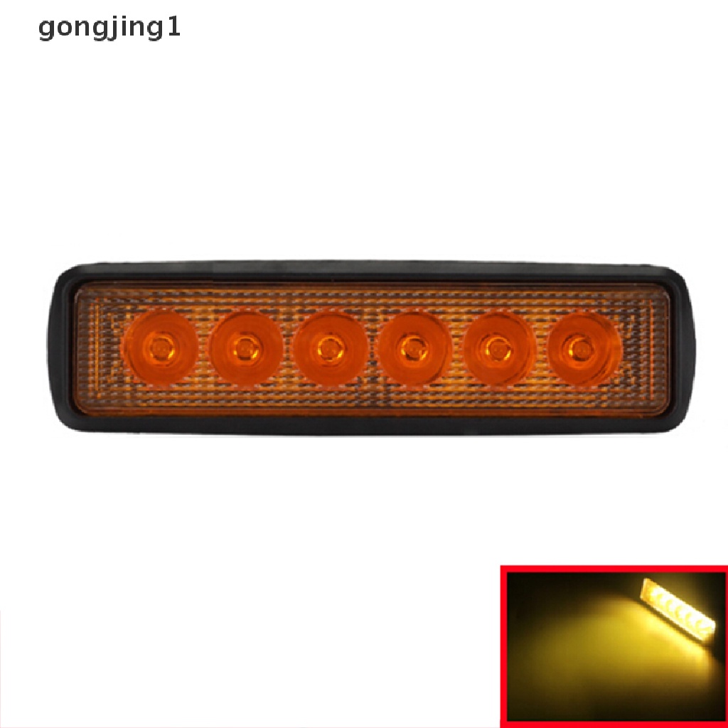 Ggg 18W 6LED Cahaya Terang Spot Kerja Bar Mengemudi Kabut Offroad Truk Mobil Lampu Kuning ID