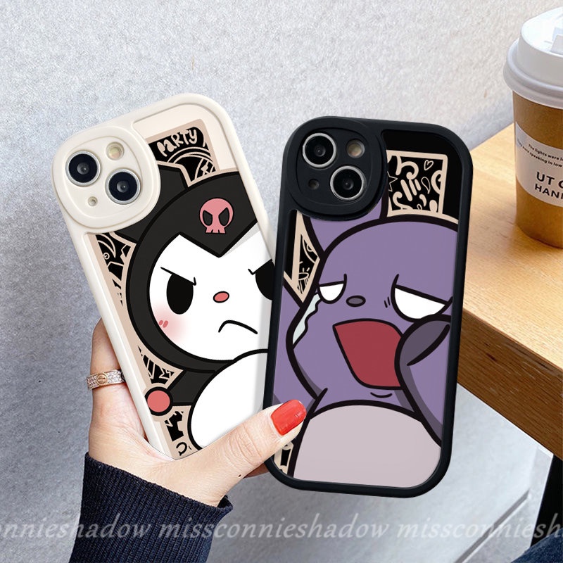 IPHONE Lovely Couple Case Kompatibel Untuk Iphone11 14 12 13 Pro Max 7Plus XR 7 8 6 6s Plus X XS Max SE 2020 Kartun Lucu Kuromi Baku Soft Tpu Back Cover