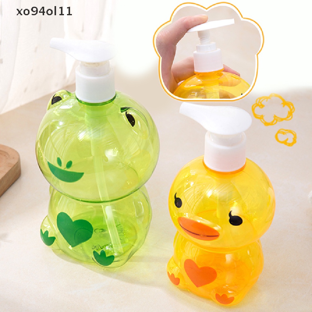 Xo 250ml Dispenser Sabun Portable Hewan Lucu Kodok/DuckSplit Botol Pump Kosong OL