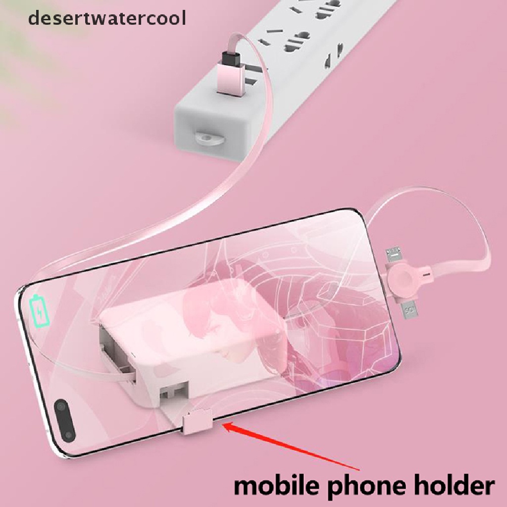 Deid 3in1 Kabel Data Telepon Yang Dapat Ditarik Micro USB TYPE-C Fast Charging Cable Martijn