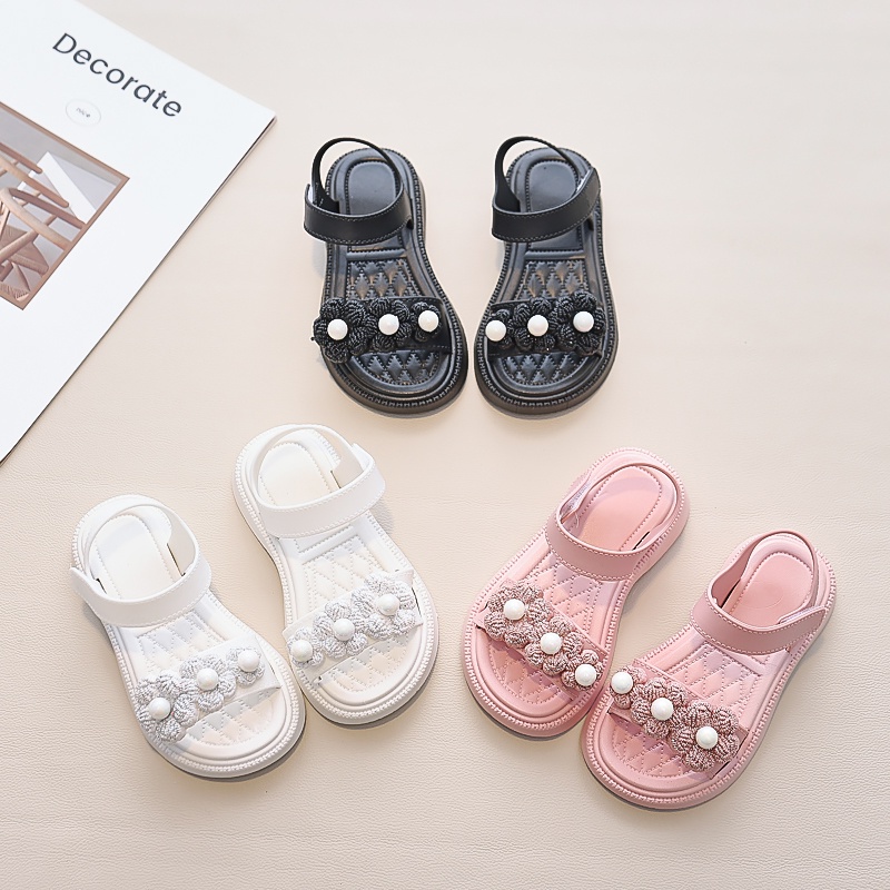 IFANS Sandal Anak Perempuan Karet Empuk/Sandal Anak Jelly ELora Silang BUNGA Import /Sandal Tali Aanak Perekat Lucu