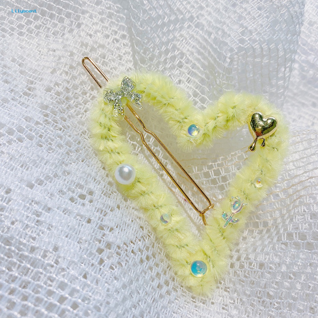 Lilyscent Gadis Hias Jepit Rambut Alat Styling Rambut Anti Karat Hair Barrette Faux Pearl Decor