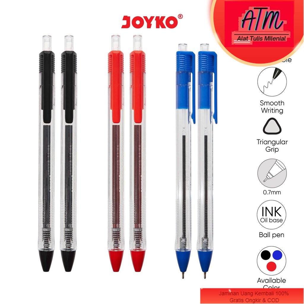

Ball Pen Pulpen Pena Joyko BP-349 Vokus Trans 0.7 mm