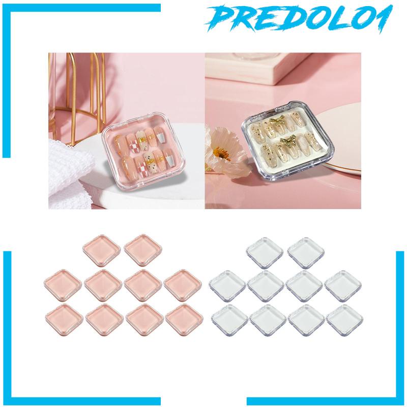 [Predolo1] 10buah Press on Kotak Penyimpanan Kuku Nail Packing Box Untuk Digunakan Di Rumah Salon Kuku