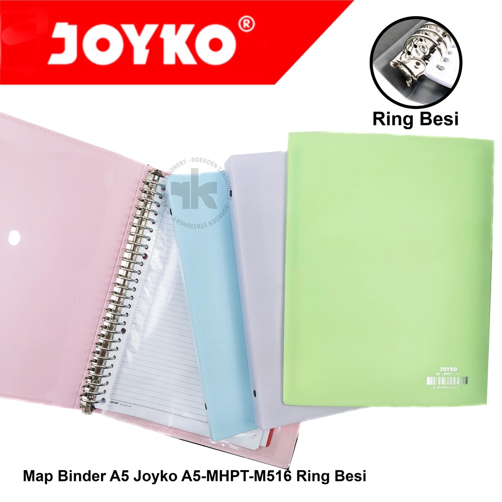 

Joyko Map Binder A5 Polos Pastel A5-MHPT-M516 Ring Besi