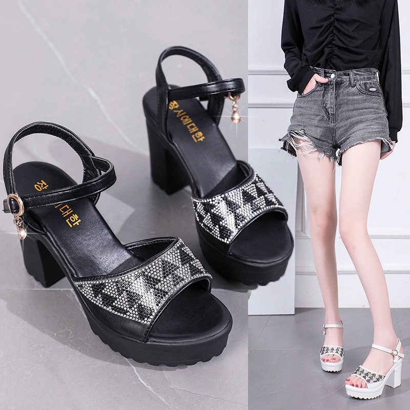 wqa-7040 sepatu heels wanita import fashion sandal heels 0407 wanita import terkiniian cantik