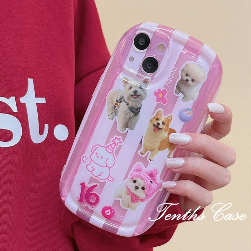 Untuk Realme C53 10 C55 C35 C33 C31 C30 C25Y C21Y C25 C25s C20 C17 C15 C12 C11 7 9i 5 5s 5i 6i Narzo 50A Prime 50iSoap Cute puppy Shockproof Phone Case