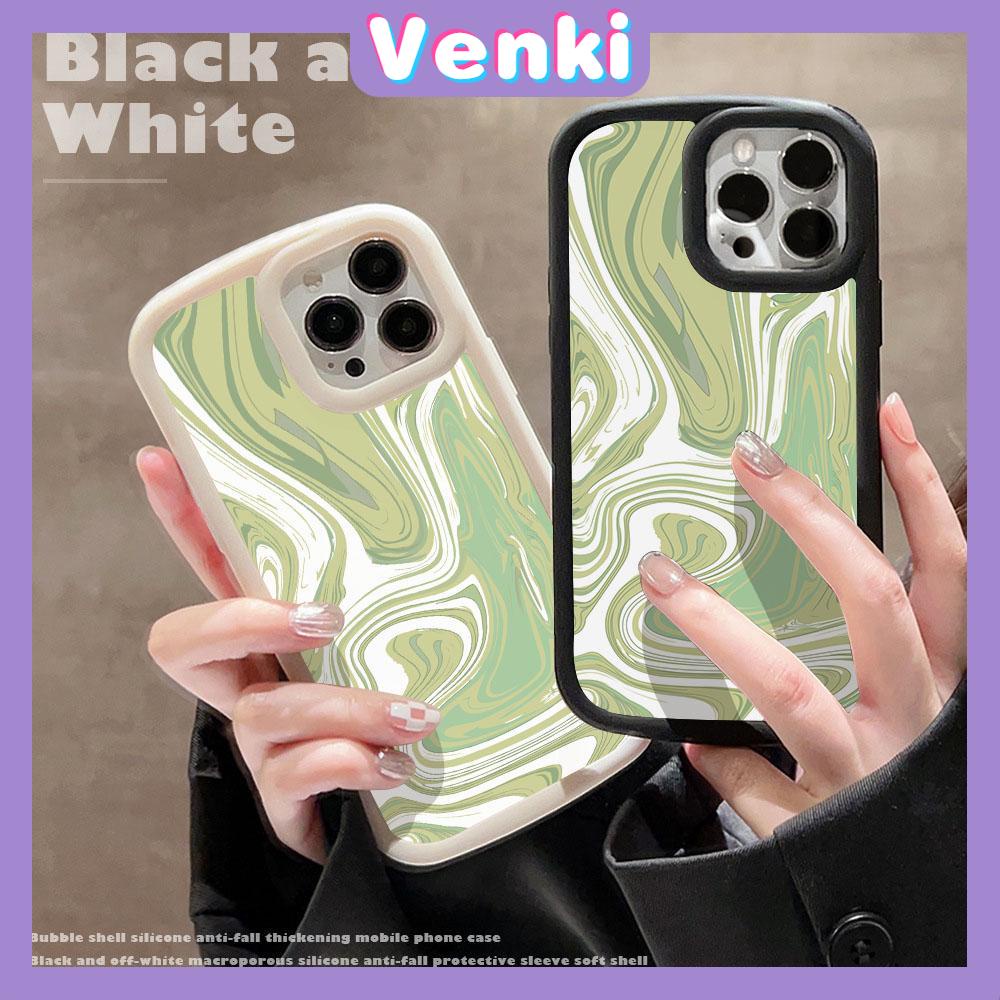 Case fo iPhone 11 Pro Max TPU Soft Case Frosted Bubble Case Black White Halo dyeing Green Waves Camera Protection Shockproof For iPhone 14 13 12 11 Plus Pro Max 7 Plus X XR