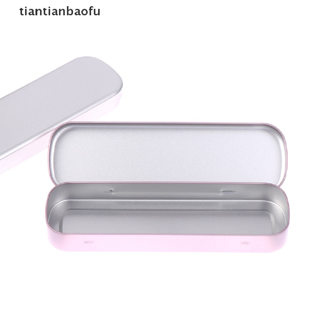 [tiantianbaofu] Tinplate Stationery Box Metal Pen Box Hadiah Pulpen Kotak Penyimpanan Tempat Pensil Butik