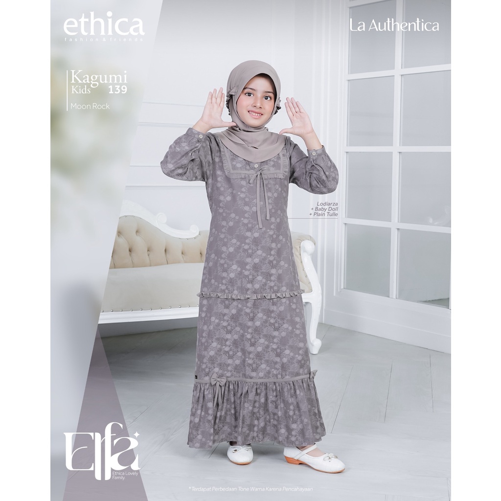 Gamis Anak Ethica / Kagumi Kids -286 Moon Rock / Fashion Muslim