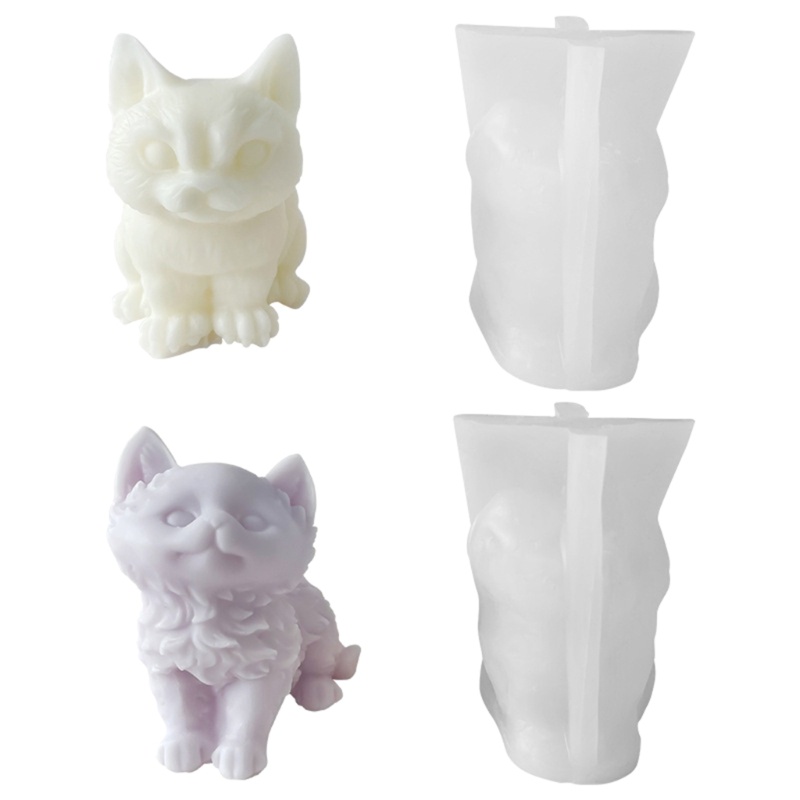 Sa Cetakan Lilin Silikon Berbentuk Kucing Lucu Cetakan Membuat Tangan DIY Aksesoris Membuat Tangan