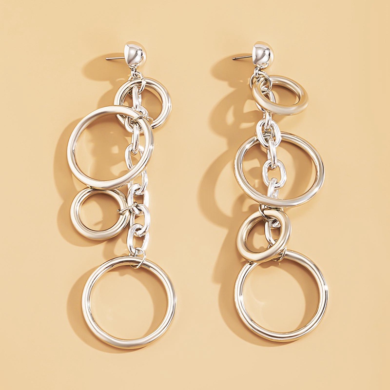 Anting Rumbai Panjang Geometris Fashion Korea Untuk Wanita Kecil Perempuan Desain Fashion Temperamen Earring Ear Ring Jewelry