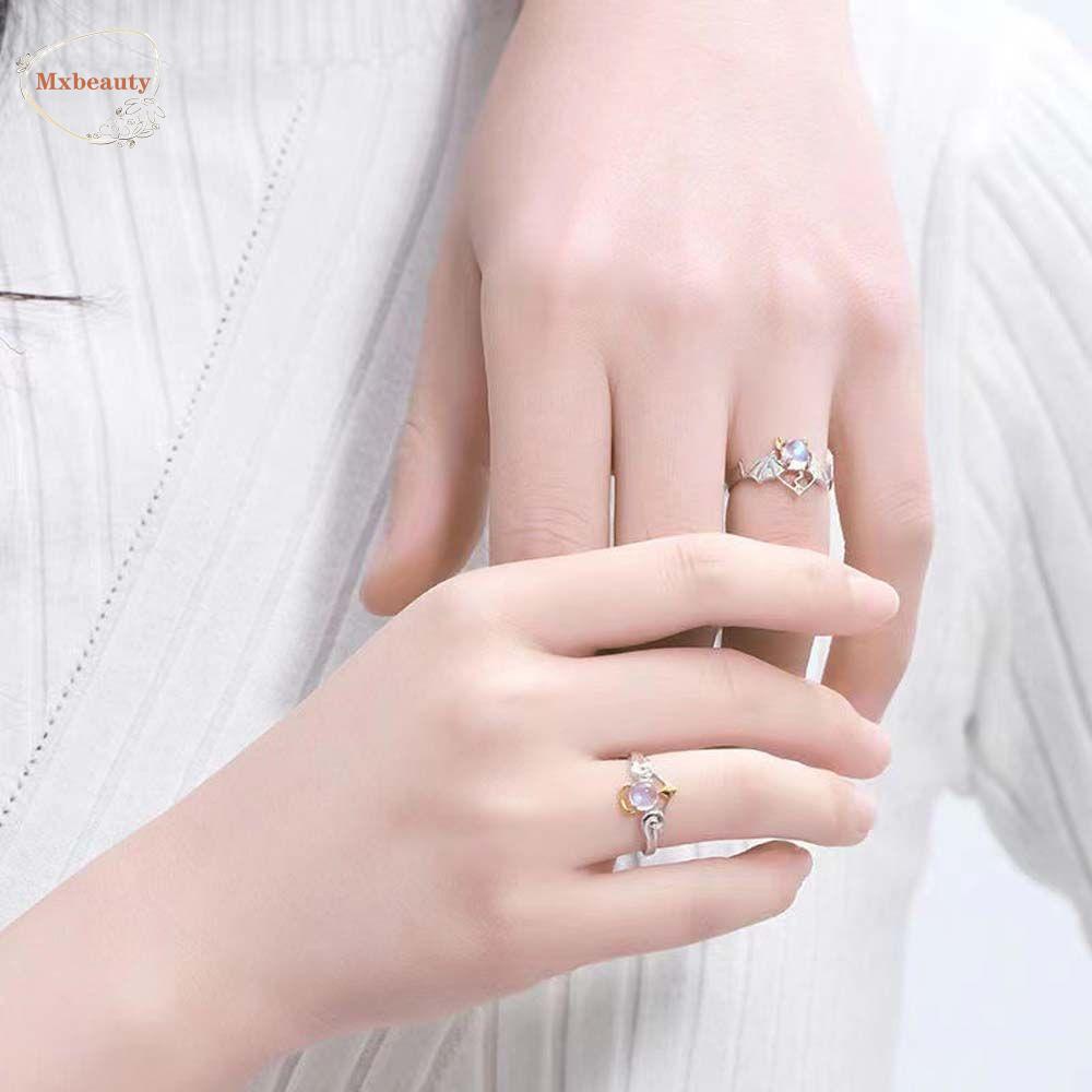 Mxbeauty Open Rings Tide Luxury Angel and Devil Klasik Tembaga Vintage Knuckle Ring