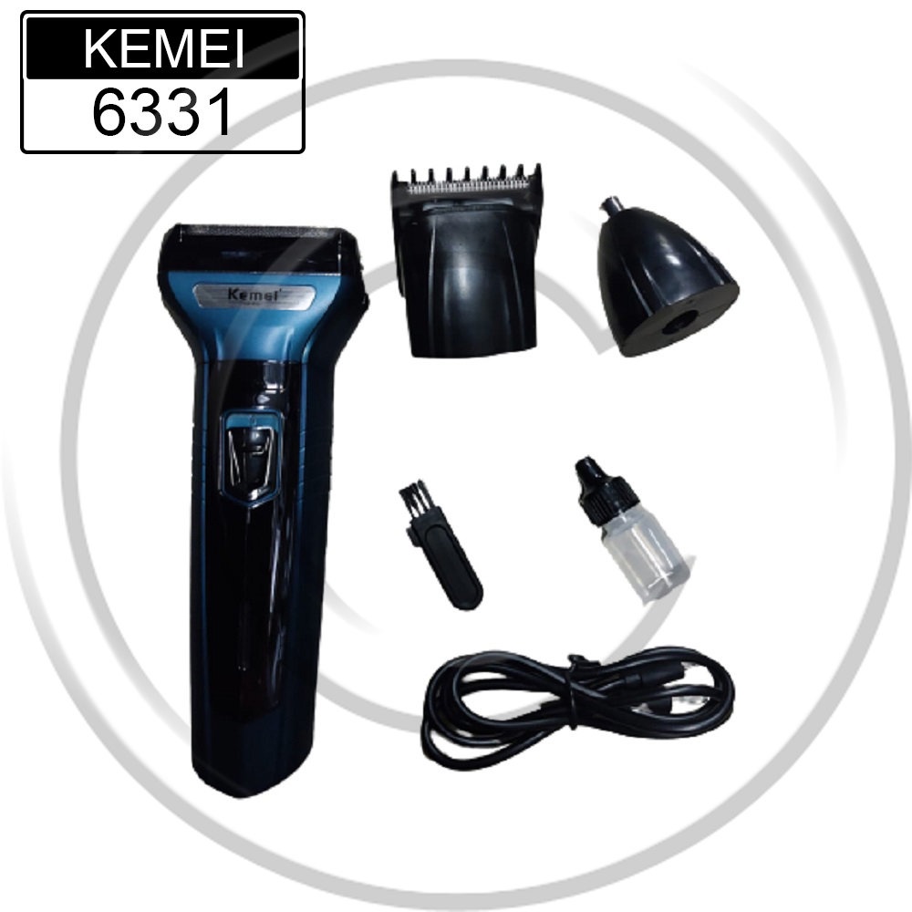 Kemei / CP-KM-6331 / Alat Potong Rambut (Clipper) (Trimmer) (Groomer) (Shaver) 3in1 - CO