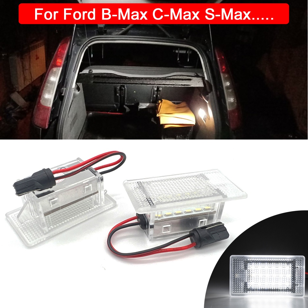 2x Lampu Bagasi Bagasi Interior LED Putih Untuk Ford EcoSport Escort Figo Fiesta Focus Galaxy Granada KA Orion Sierra Scorpio