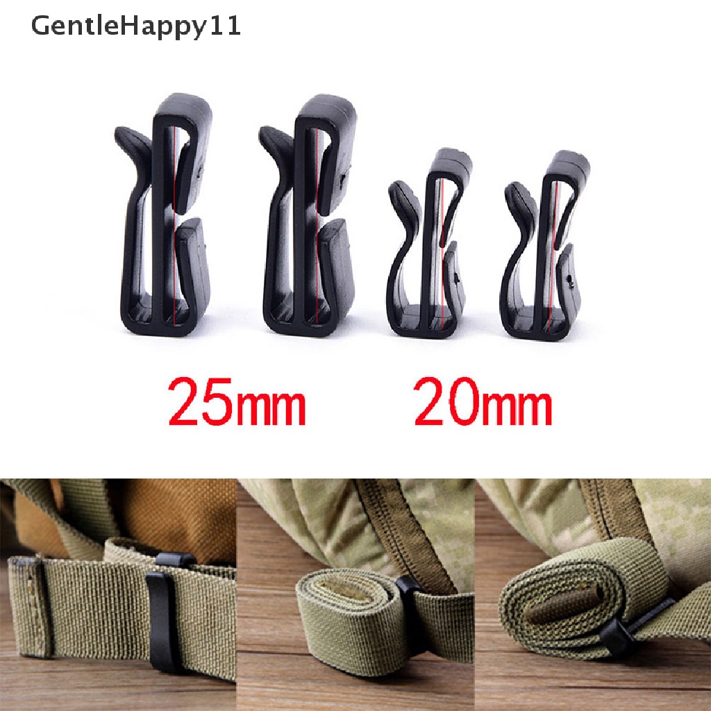 Gentlehappy 20/25MM molle Gesper Tali Sabuk end clip adjust keeper tactical Ransel camping id