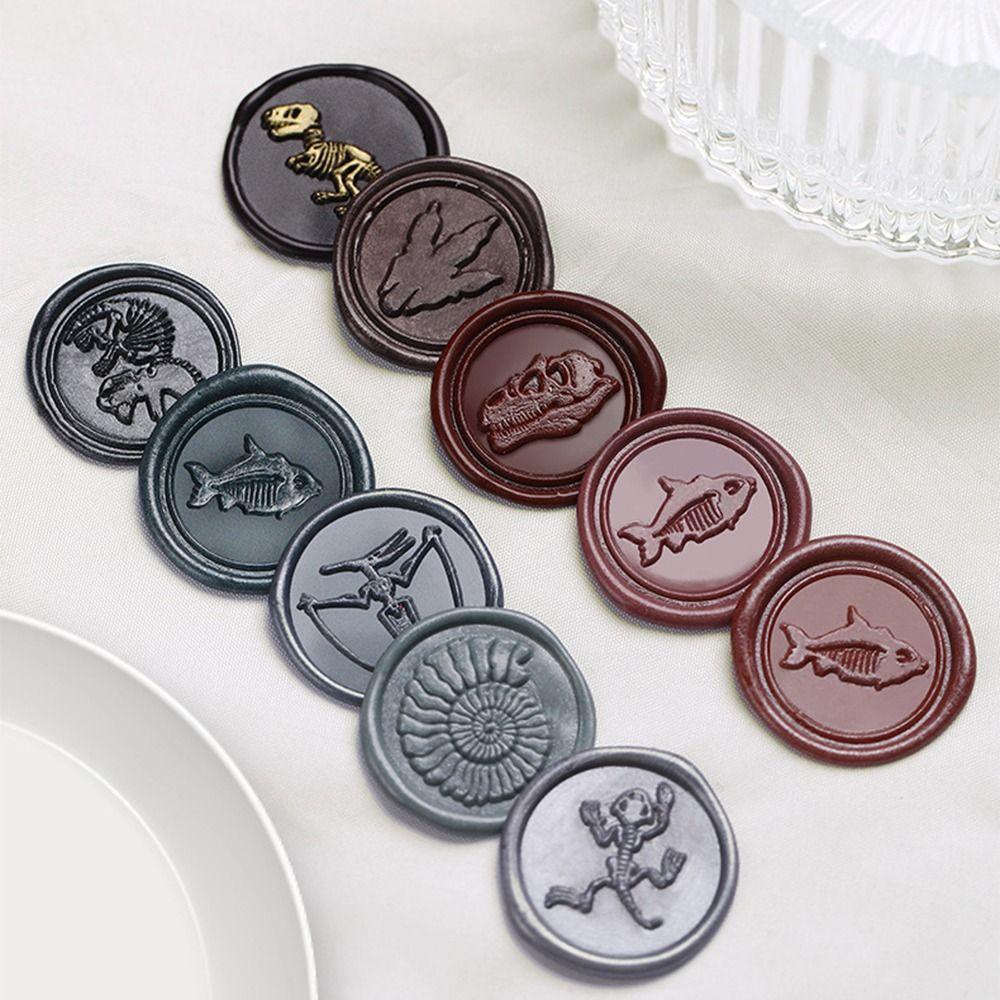 [Elegan] Wax Seal Stamp Dinosaurus Alloy Engagement Terima Kasih Surat Tangan Akun DIY Amplop Albums Fire Paint Seal Stamp