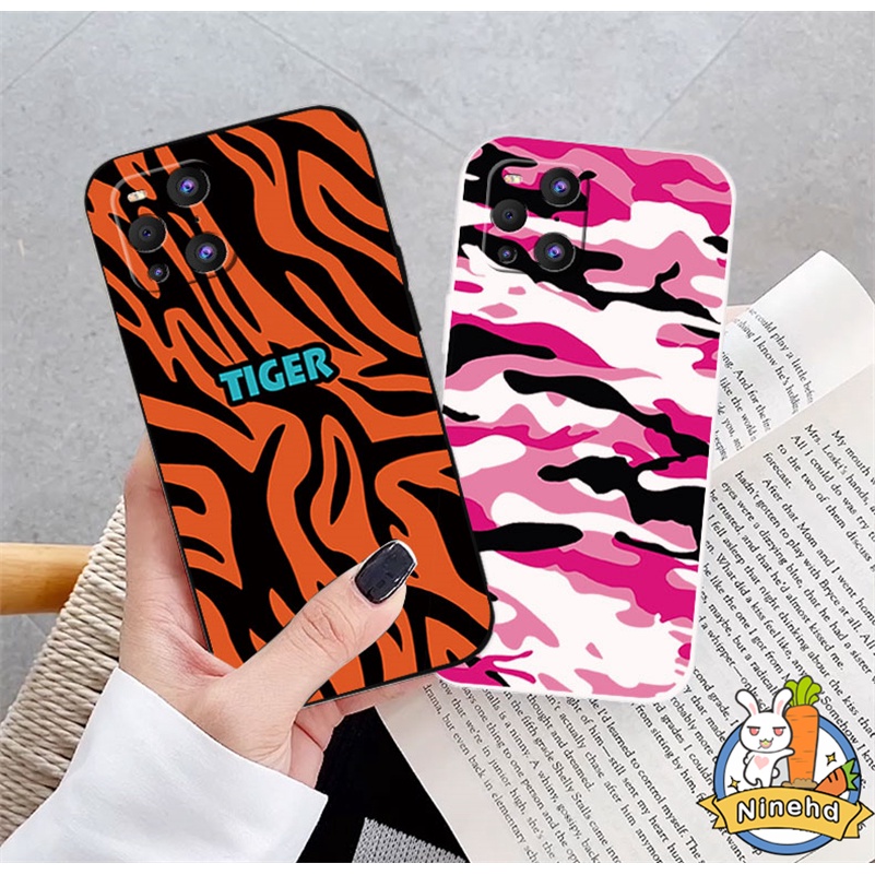 IPHONE Casing Kompatibel Untuk Iphone14 13 12 11 Pro Max X Xr Xs Max8 7 6 6s Plus SE 2020 Warna-Warni Motif Leopard Tepi Lurus Casing Ponsel Silikon Penuh Melindungi Shockproof Cover Pelindung