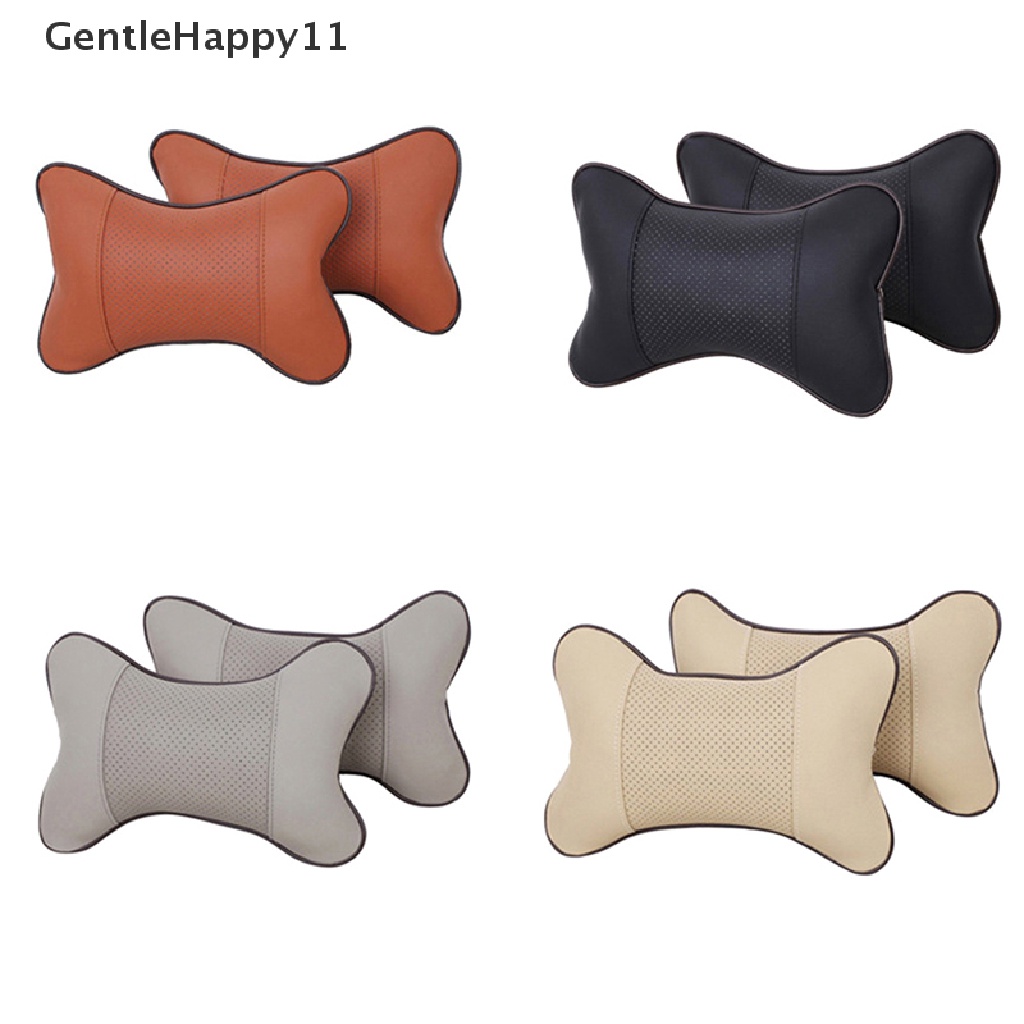 Gentlehappy 1PC Bantal Leher Mobil Car Headrest Cushion Penyangga Kursi Aksesoris Universal Sandaran Safety Pillow Auto Interior Accessories id