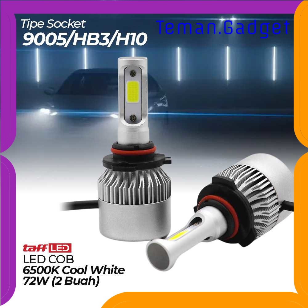 TD - OTO TaffLED Lampu Depan Mobil LED COB Headlamp 8000LM Cool White 2 PCS - S2