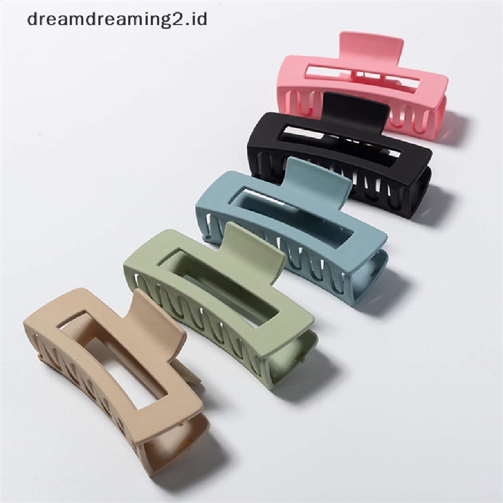 (dream) 2022new Ladies Claw Clip Kokoh Warna Plastik Hair Claw Jepit Rambut Besar//