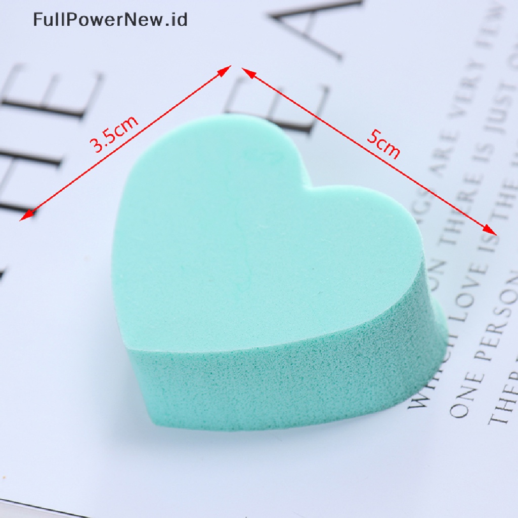Power 4Pcs Heart Candy Face Cosmetic Puff Cleansing Pad Spons Cuci Alat Makeup Wajah ID