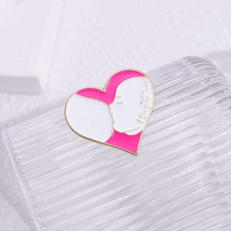 Mother's Day Pink Love Lapel Pin Kartun Menyusui Ransel Lencana Hadiah Untuk Teman Aksesoris Pakaian