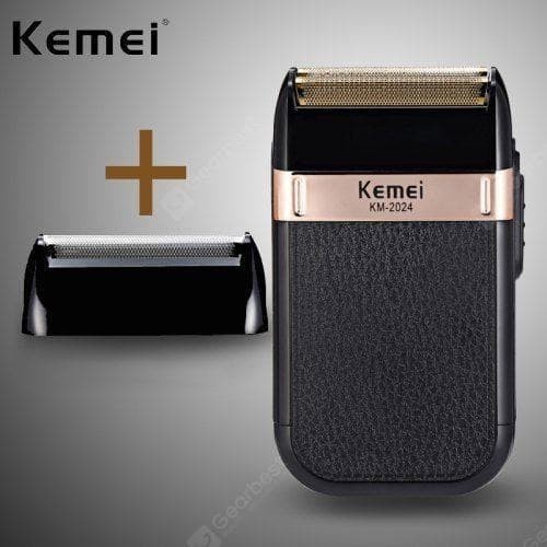 Original Alat Cukur Jenggot Kumis Botak Kemei Km-2024 Km2024 Km 2024 USB Shaver Kemei