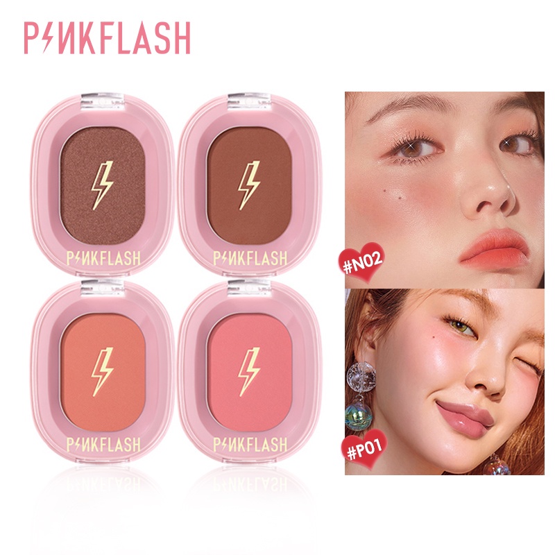 PINKFLASH #OhMyHoney Blush Soft Powder Naturally Pigmented 11 Colors Monochrome Cheek Blush PF-F01