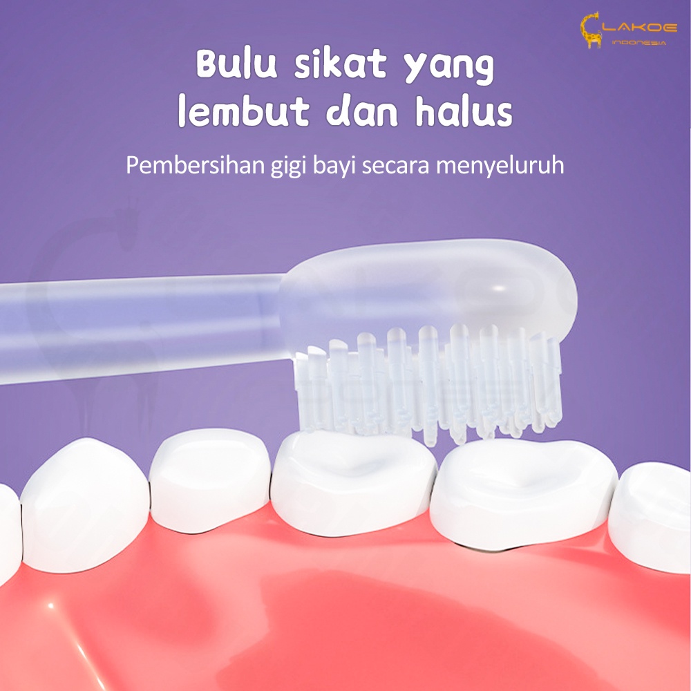 Lakoe Sikat Gigi Lidah Bayi 4in1 Pembersih Sikat Lidah Mulut Bayi/pembersih mulut bayi silikon