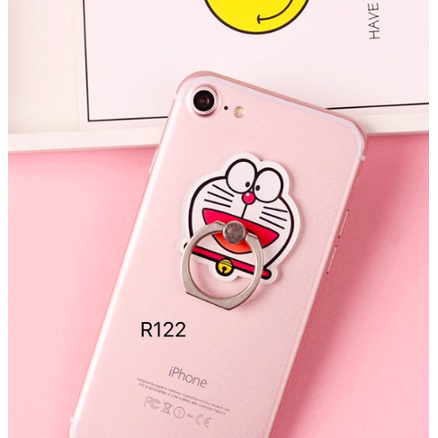 Kawaii Doraemon Kartun Smartphone Ring Support Universal Metal Finger Ring Lucu Tempat Ponsel Stand Rings
