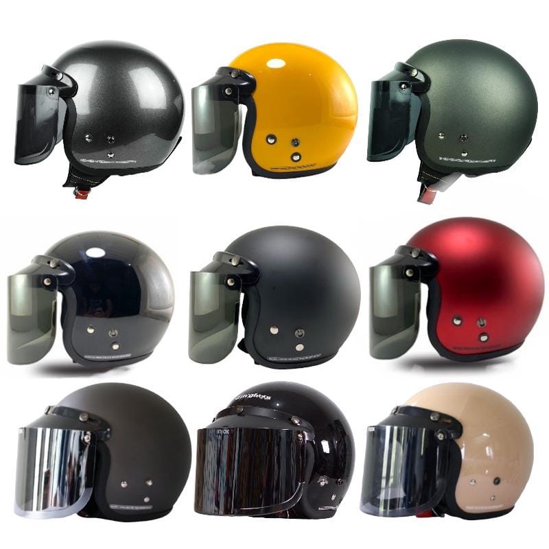 Helm Bogo Model CG Polos Pria Wanita