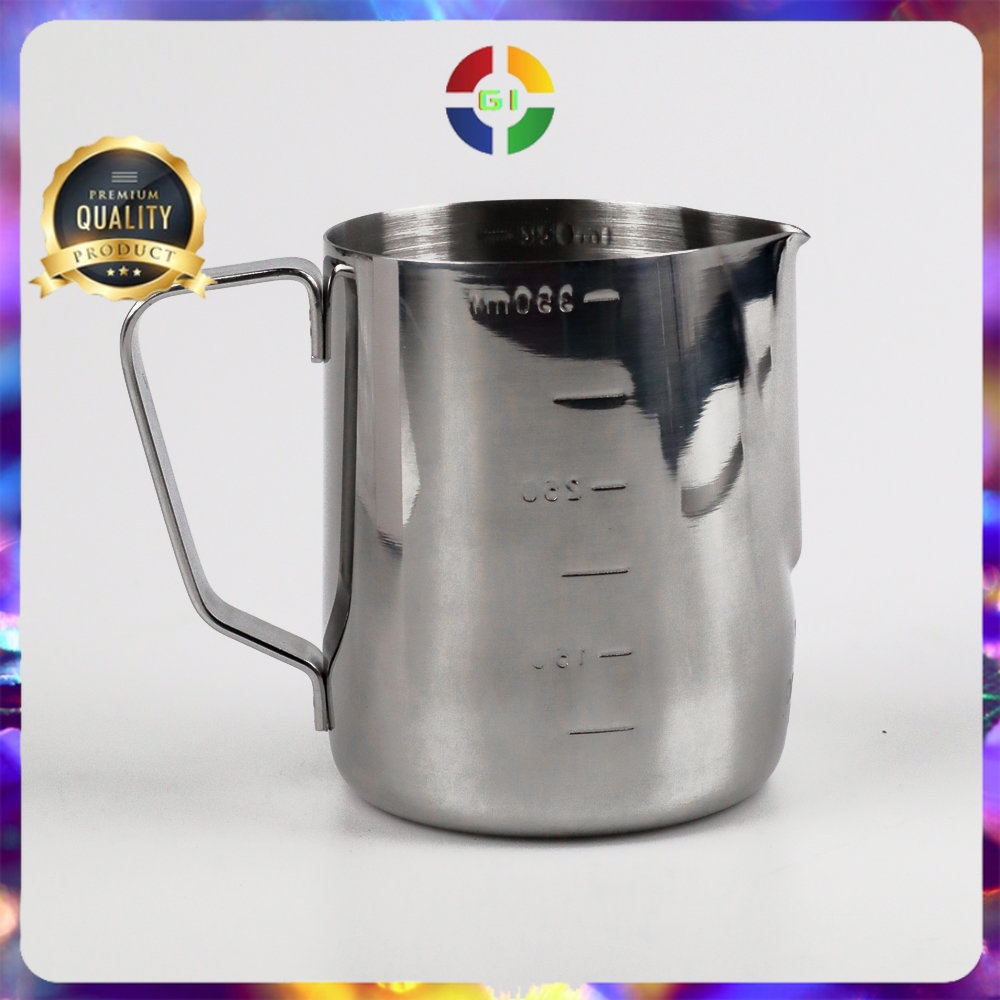 Gelas Milk Jug Kopi Espresso Latte Art Stainless Steel 350 ml Silver