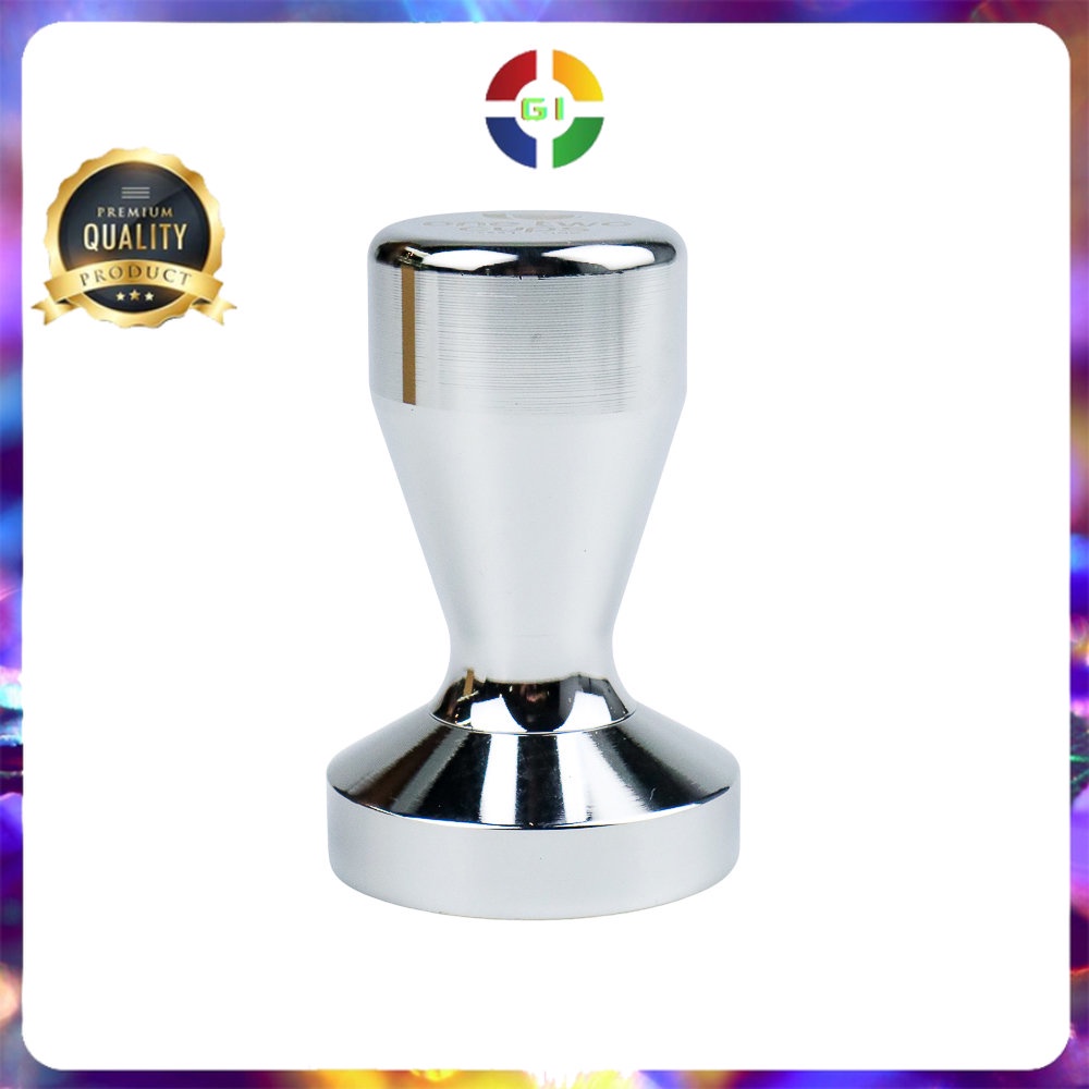 Tamper Kopi Espresso Flat Stainless Steel 51mm Silver