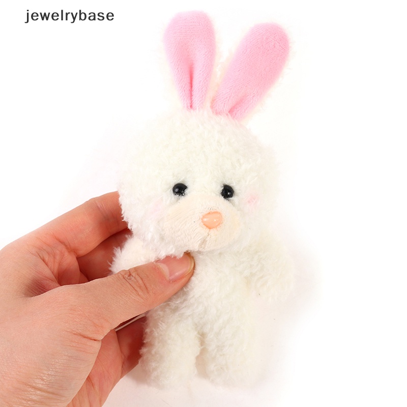 [jewelrybase] Cinta Lucu Blush Little White Rabbit Katun Lembut Hewan Boneka Mainan KeyChai Boutique