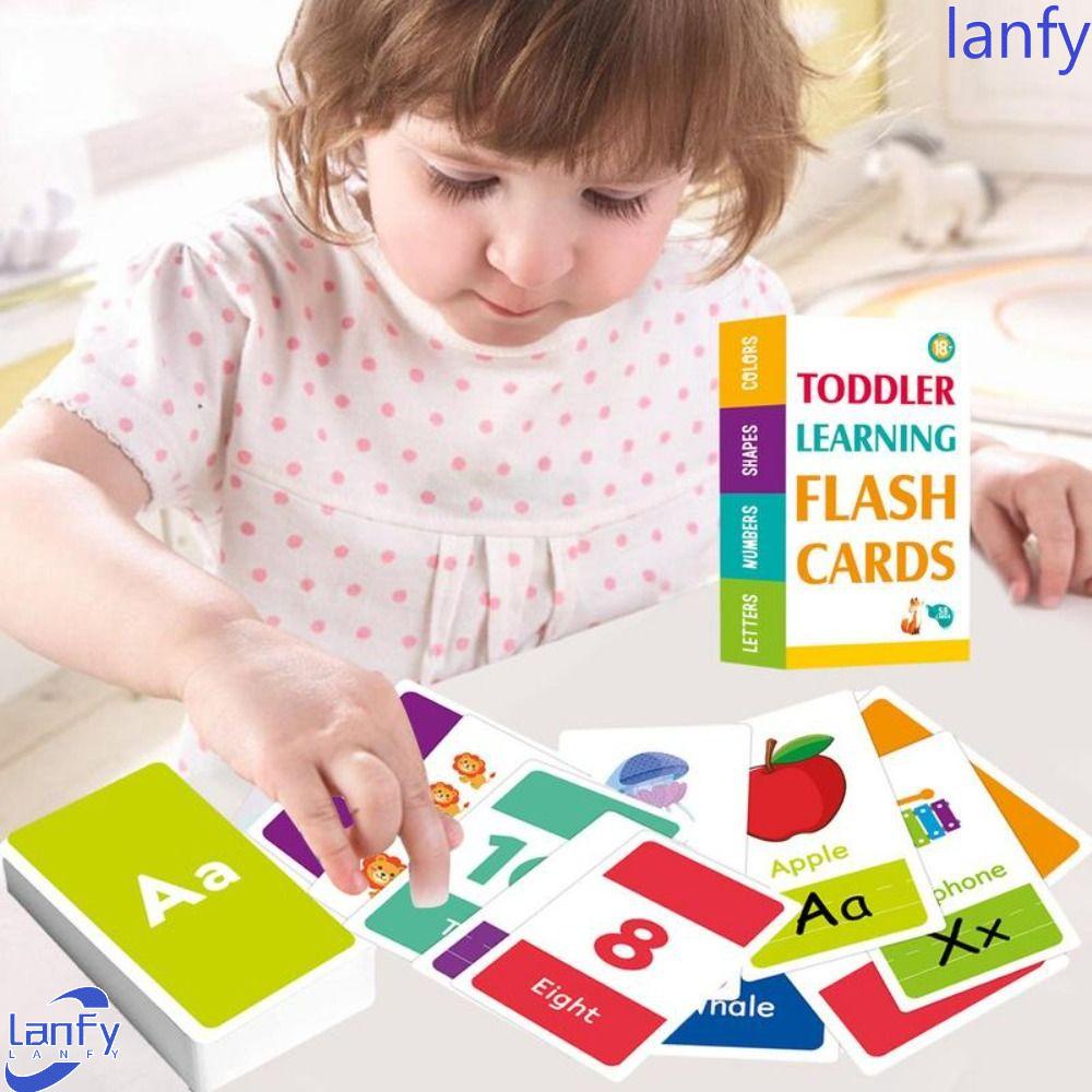 Lanfy Kartu Belajar Bayi Permainan Cognition Bayi Bentuk Angka Aksara Warna Flashcards Letter Flash Memory Card Flash Cards Kartu Edukasi Dini