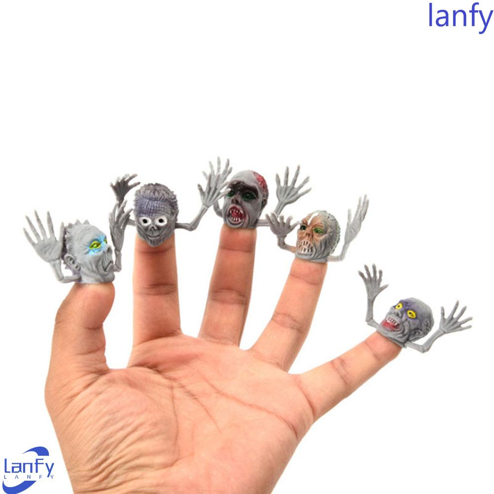 Lanfy Mainan Interaktif Boneka Jari Mini Model Zombie Untuk Bercerita / Halloween