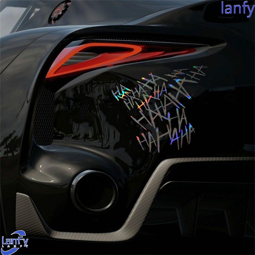 Lanfy Joker Hahaha Stiker Motor Jendela Kreatif Motor Mobil Styling Aksesoris Eksterior Auto Hias Decal