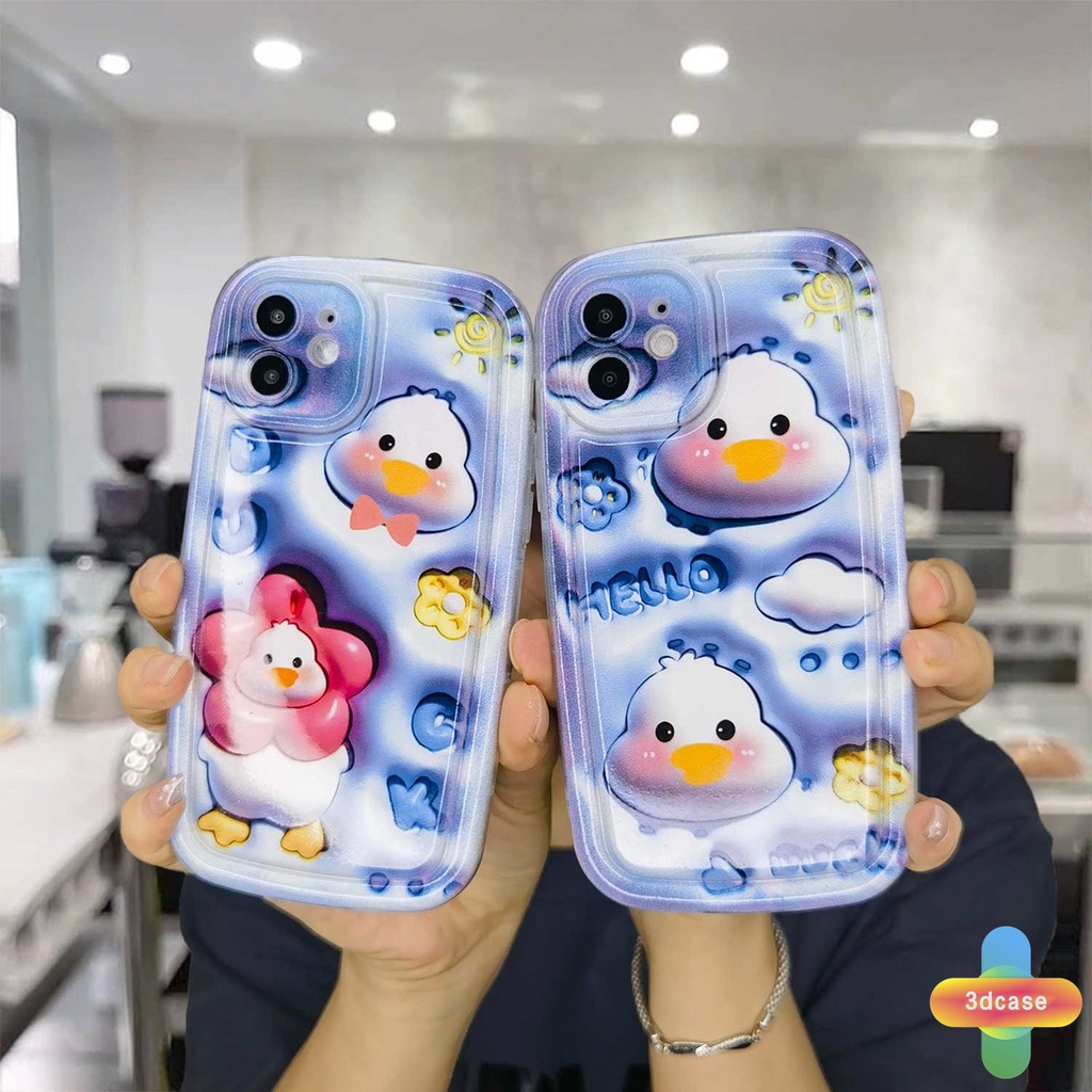 Case Samsung A22 A03S A50 A32 A14 A13 A23 A52 A12 A03 A04 A04S A02S A20 A50S A30S A52S A30 M12 M22 M32 A125 A14 LTE A13 Lie A037F F12 M04 M10S M02S A025 A205 A305 F02S Y22S Y20I Y12S Y17 Y15 Y15S Cute Duck Soft Airbag Soap Case