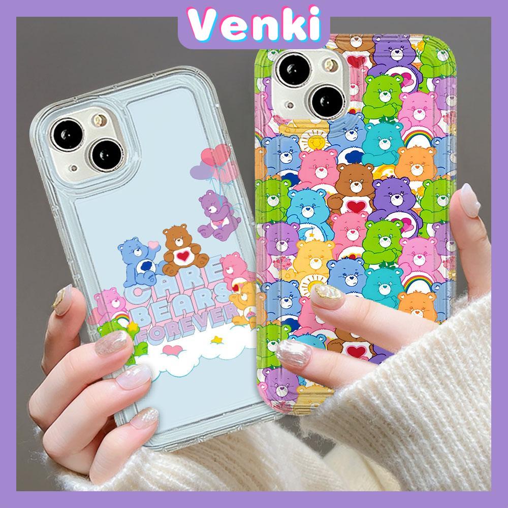 VENKI -For iPhone 11 iPhone Case Clear Case TPU Soft Case Airbag Shockproof Cute Cute Cartoon Bear Compatible with iPhone 14 13 Pro Max iPhone 12 Pro Max 11 7Plus 6Plus XR xs max