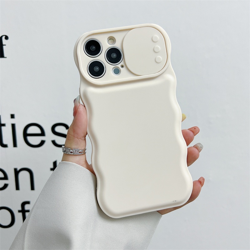 IPHONE Penutup Silikon Jendela Sliding Untuk Iphone14 13 12 11 Pro X XS Max XR 7 8 14 Plus Perlindungan Lensa Soft Case