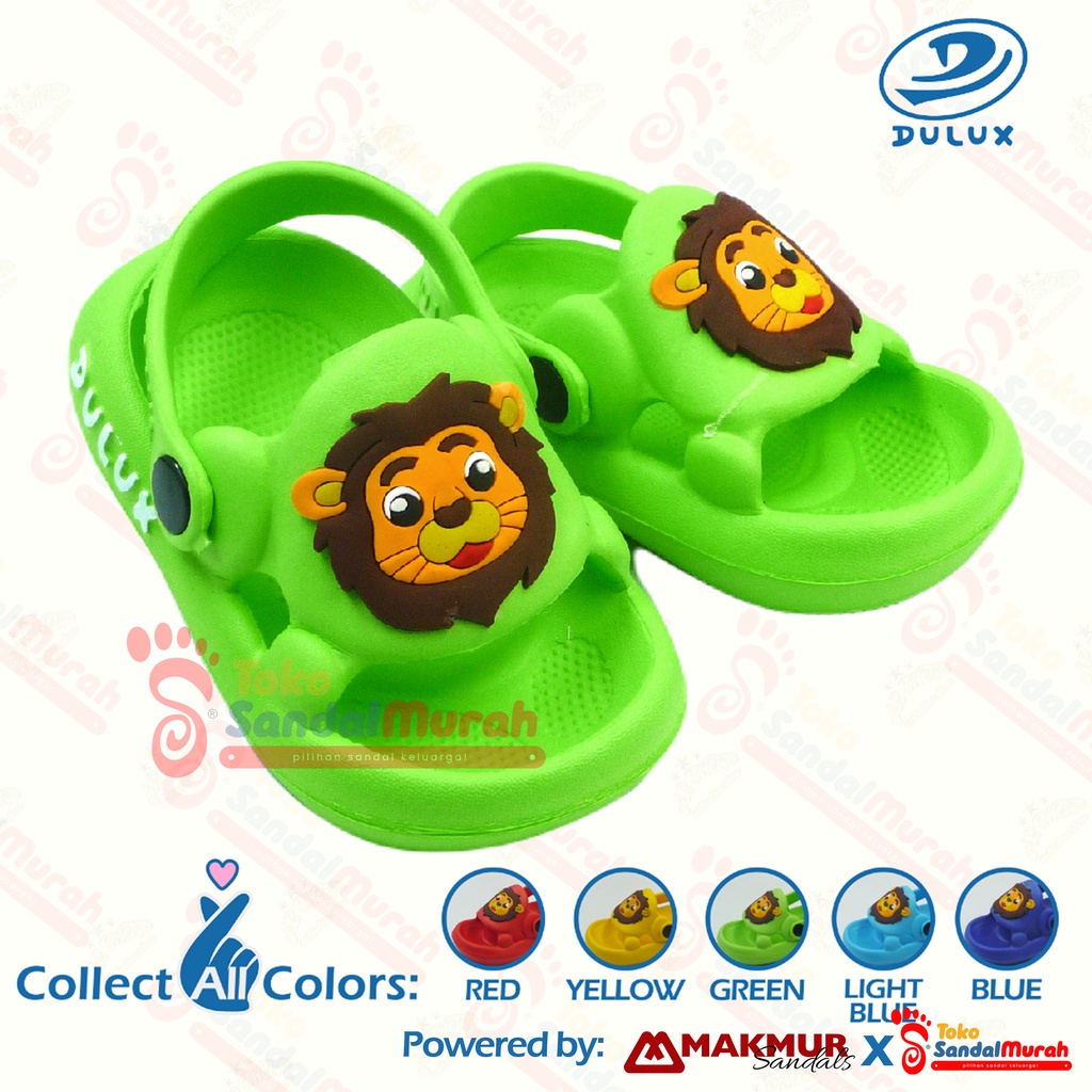 Toko Sendal Murah - Sandal Balita Lucu Uk 20 - 25 / Sandal Motif Lion / Sandal Balita Tali Belakang / Sandal Sepatu Slop Nyaman [Toko Sendal Murah M 372 E Lion]