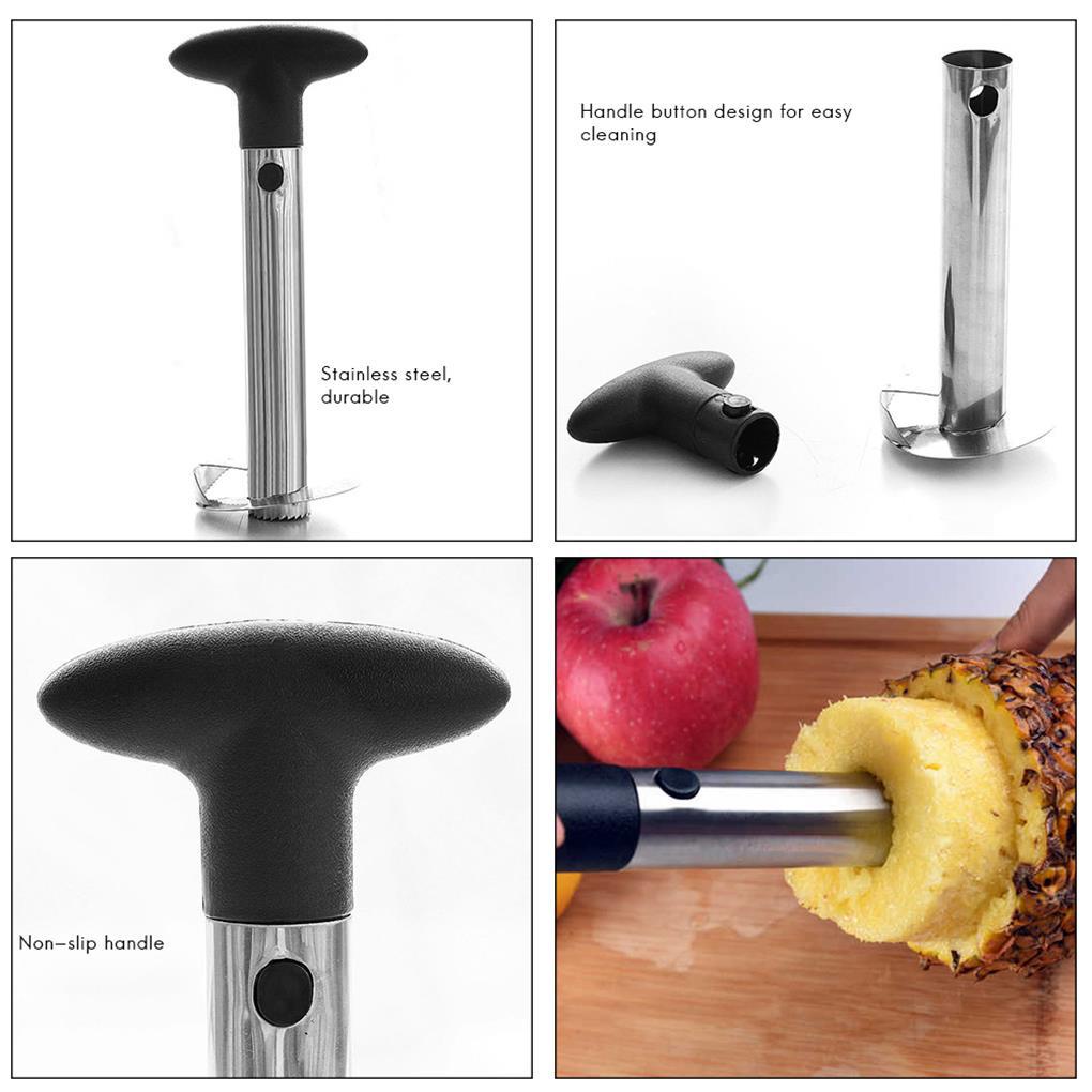 Alat Pemotong Pengiris Nanas Stainless Steel Gadget Dapur Pengupas Buah Corer Slicer Kitchen Tools