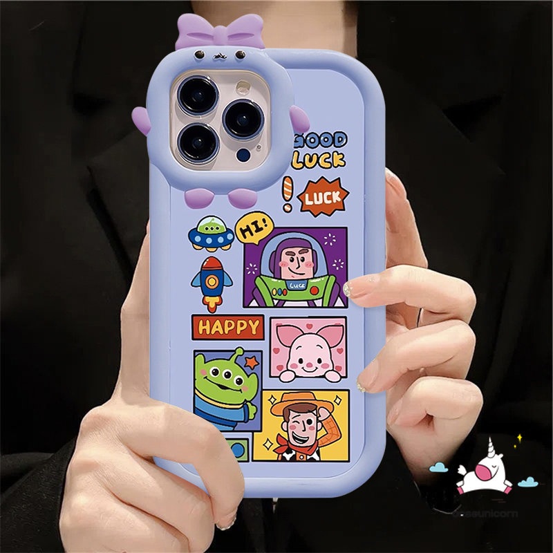 Casing Untuk Redmi A1 9 10 10A 10C 9T A1+9C 9A Redmi Note9 8 10s 11s 11 Pro+10 Pro POCO M3 X3 Pro NFC Mi 11 Lite Simpul 3D Lucu Lensa Monster Kecil Kartun Toy Story Sarung Soft Case