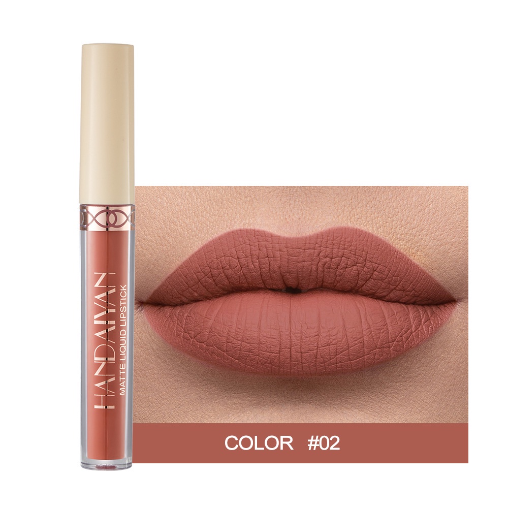 Matte Beludru 12-Warna Lip Gloss Lipstik Cair Dukungan Glasir