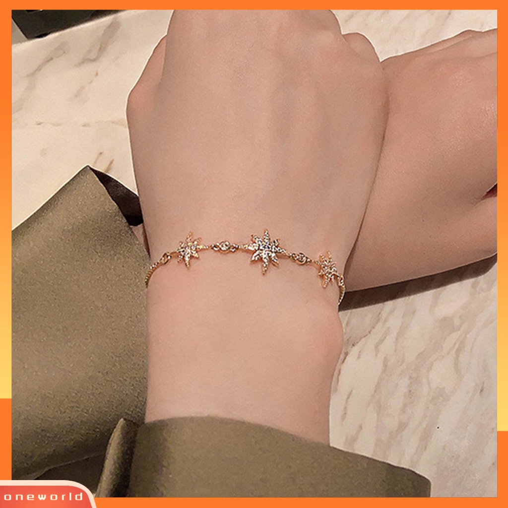 [EONE] Gelang Rantai Temperamen Kepribadian Perhiasan Gaya Korea Hadiah Ulang Tahun Dekorasi Rantai Yang Dapat Disesuaikan Minimalis Octagonal Star Bracelet Untuk Tanggal